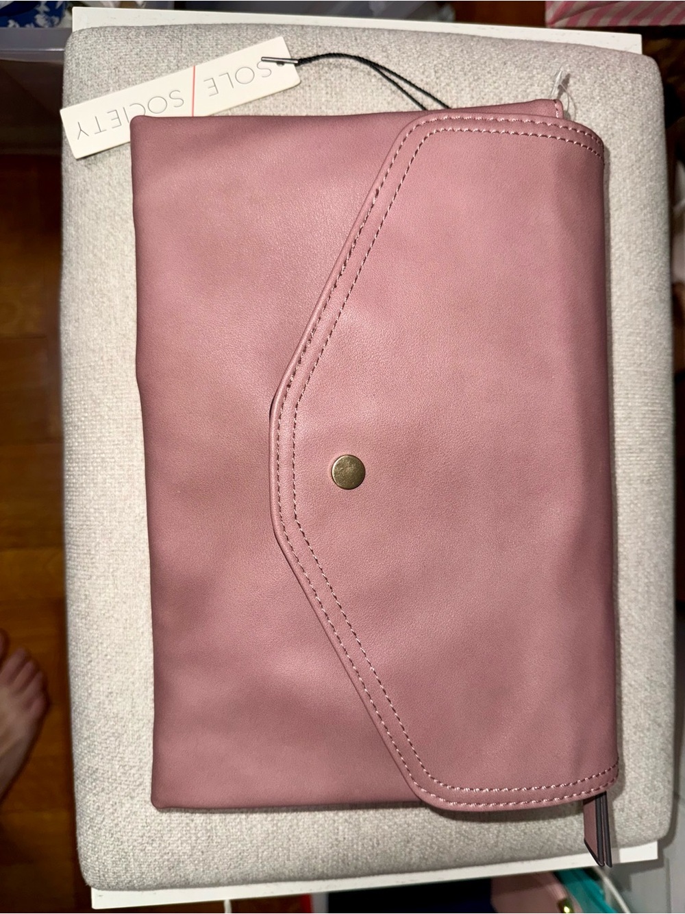 Sole Society Dusty Rose Envelope Clutch